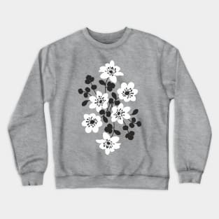 White flowers. Hepatica Crewneck Sweatshirt